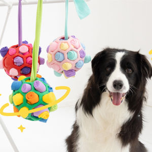Pet sniff puzzle fried balls hide food leak dog toys consume energy training pet ball fun toys