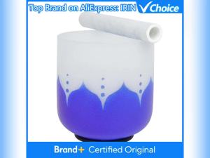 IRIN | IRIN 6 Inch Singing Bowl B/C Key Frosted Quartz Chakra Singing Bowl Percussion Instrument for Meditation Yoga Sound Therapy