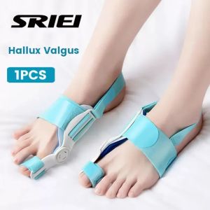 SRIEI 1 PCS ตัวแยกนิ้วหัวแม่เท้าแบบปรับได้ที่หนีบผมตรง Bunion Corrector Hallux Valgus Toe Corrector