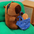 25cm God Thief Capybara Baguette Backpack Plush Toy Funny Stuffed Capybara Stuffed Doll Perfect Birthday Holiday Gift for Kids. 