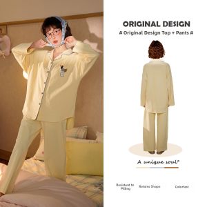 GONGDIE | Soft Antimicrobial Cotton Long Sleeve Pajama Women