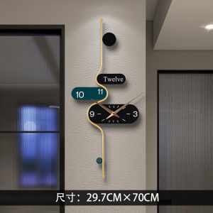 Modern Minimalist Wall Clock Luxury Home Living Room Decor High Fashion Creative Hanging Clock Metal Disk Battery Powered