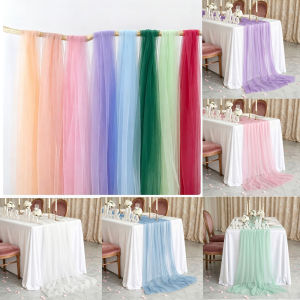 VIKAMA Multi Color Tulle Table Runnerfor Wedding Head TableBridal Shower Baby Shower Birthday Dinner Banquet Romantic Decor