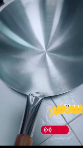 กระทะเหล็ก กระทะก้นลึก กระทะด้ามไม้ กระทะทรงลึก ไม่ขึ้นสนิม  กระทะหล็กด้ามไม้ 30ซม. กระทะหล็กด้ามไม้ กระทะเหล็กเผา เคลือบน้ำมันธรรมชาติ