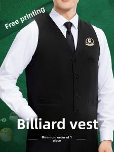 Professional Mens Vest Suit Waistcoat Hotel Restaurant Server Uniform Thin Polyester Fiber V-Neck Single Button Closure