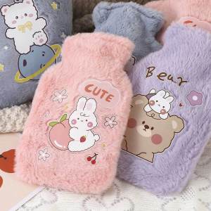 Plush Warm Water Bag Hot Water Bag Hot Compress Bag Portable Small Warm Water Bottle For Warming
