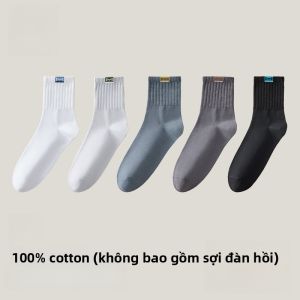 Tất MiiOW nam làm bằng vải cotton dài đến bắp chân chống mùi thấm mồ hôi