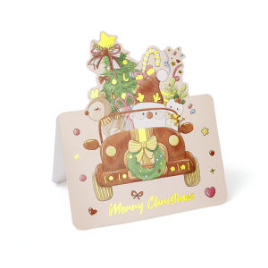 แสตมป์รูปการ์ตูนสุดร้อนแรงบัตรอวยพรคริสต์มาสสไตล์ Ins จำนวน100ชิ้นตกแต่งคริสต์มาสโปสการ์ดซานตาคลอสมนุษย์หิมะอวยพร