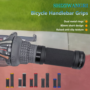 SHIZIWANGRI MTB Ergonomics Grips Bicycle Long/Short High Quality Rubber Handlebar Anti-Skid Cover Rubber Bike Gloves Turn Handle