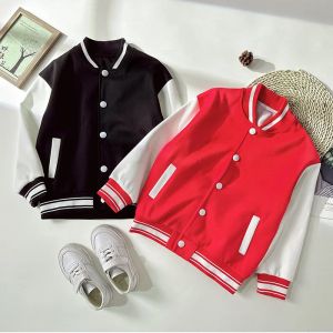 Childrens Baseball Jacket 2026 Spring Simple Boys Girls Outerwears Teenage Casual Autumn Coats Big Kids Fashion Clothing