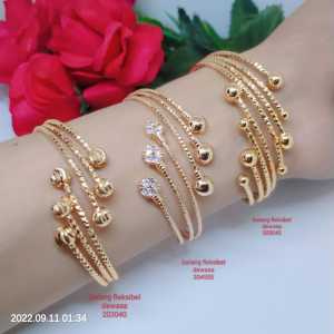 Gelang Bangle Golong Perhiasan Aksesoris Titanium Tembaga Terlaris Termurah