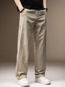 Cooling Comfortable Mens Tencel Trousers Loose Wide Leg