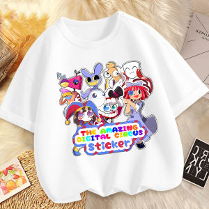 Hot Toys | Children Short Sleeve T Shirts The Amazing Digital Circus Anime Cartoon Print Cotton Top Boys Girls Summer Casual Crew Neck Tees