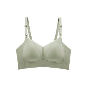 MiiOW | Maternity Nursing Underwear Gathered Side Breast Reduction Postpartum Feeding Large Size Bra Comfortable Soft Nylon Fabric
