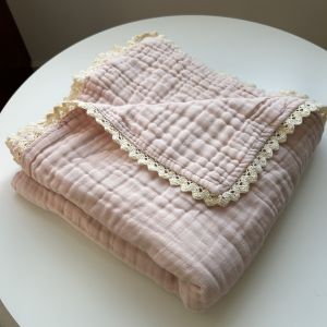 Đồ Chăm Sóc Nhà Quần Áo Mềm Khăn Mền Đồ Chăn Dệt Kim Bằng Vải Cotton 100% Màu Trơn Màu Xám Xanh Nhạt Hồng Đính Khe Vải Cotton Trắng 120x120cm