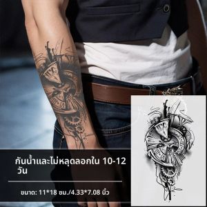 1 PC นาฬิกาเกียร์กันน้ําชั่วคราว TATTOO สติกเกอร์กันน้ํายาวนานหนึ่งถึงสองสัปดาห์สักปลอมสําหรับแขนขา