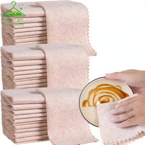 [Sell at a Loss] Thickened Cloth Loofah Plant Fiber Oil-absorbing Magic Rag Super Absorbent Washing Towels Non-stick Oil Kitchen Cleaning Rags