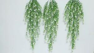 Artificial Flower Eucalyptus Tea Hanging Flower Outdoor Decor Simulation Green Plant Camellia Rattan
