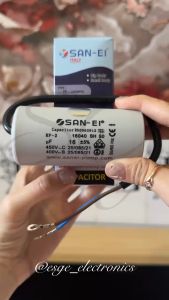 ORIGINAL KAPASITOR POMPA AIR SAN-EI 16UF KAPASITOR BULAT SANEI 16 UF KAPASITOR KIPAS ANGIN MESIN JAHIT