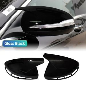 For Mercedes Benz C GLC S E Class W205 X253 W222 W213 W238 W253 2PCS Carbon fiber Glossy Black Rearview Mirror Cover