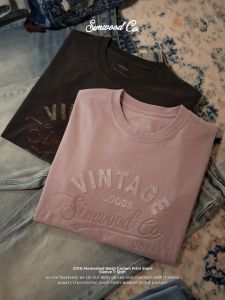 Simwood | Loose Carbonized Yarn Washed T-Shirt 270g