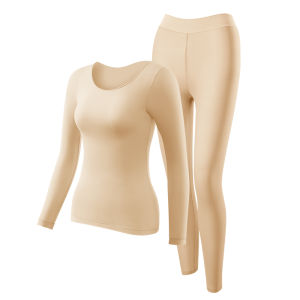 DREAM TIME | Ultra-Thin Invisible Thermal Underwear Set For Women Warmth Seamless Base Layer Innerwear Skin Beautifying Autumn Winter