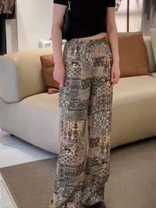 MANMI | Quần Lửng In Họa Tiết Phong Cách Retro Thiết Kế Độc Đáo