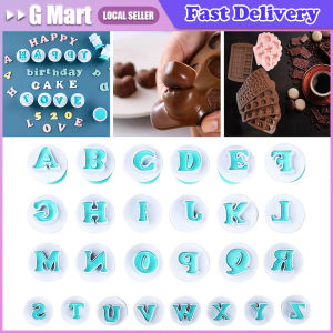 Alphabet Cutters for Cake Decorating Numbers Fondant Cake Mold Cookie Stamp Impress Embosser Cutter Sugar Chocolate Plunger TooL