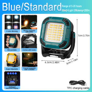 Portable COB LED Spotlight Lantern Strong Light Flashlight Outdoor Camping Fishing Emergency Rechargeable Magnetic Work Lamp