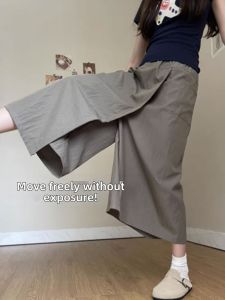 XIANYIJIAO | American Workwear Skirt Pants Thin Summer High Waisted Slim-fit