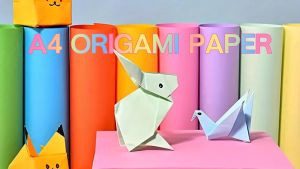 VK Value Pack 100 Sheets Origami Paper Double Sided Color DIY Folding Colored Paper Gifts Wrapper