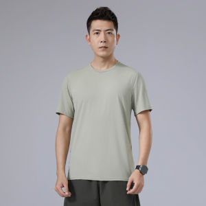 Mens Cool Running Shirts Sport Trainning Clothing Shirt Men Hiking Fitness Short Sleeve T-Shirts Elastic Quick Drying Breathable
