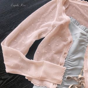 Summer Suspender Skirt Outerwear Cover-up Ice Silk Knitted Sun-Proof Cardigan Tops Thin Cape Coat Office Cardigan Women