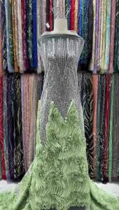 Luxury African Sequins Beaded Lace Fabric 2026 New High Quality Groom Nigerian Wedding Bridal Embroidery French Tulle Materials