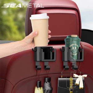 SEAMETAL Car Water Cup Holder Hook Multifunction Car Rear Pillow Hanging Hook Storage Holder Drinks Holder Bag Storage Rack Hook Bracket