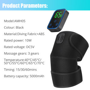 Hailicare | Electric Shoulder & Knee Brace for Men & Women 7 Level Heated Pad Support Mobile Control Relax Muscles Promote Blood Circulation