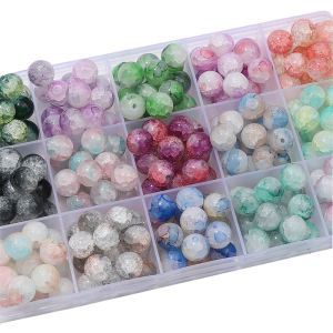 ลูกปัดทรงกลมแก้วคริสตัลหลากสี20ชิ้น/ถุง10มม. สำหรับสร้อยข้อมือสร้อยคอเครื่องประดับทำเครื่องเพชรแบบ DIY