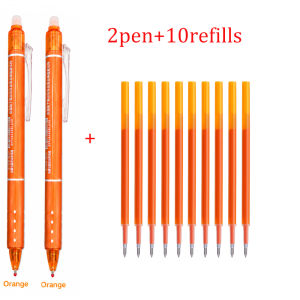 MROOFUL | 0.5mm Retractable Erasable Gel Pen Large Capacity Pen Refill Replaceable Rods Washable Handle School Office Supplies Stationery