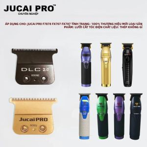 Lưỡi Dao Cắt Tóc Chuyên Nghiệp Bằng Thép Carbon Phủ DLC Tương Thích Với Máy Cắt Tóc Babyliss Pro BAB787 & 707Z JUCAI PRO F7878 Dành Cho Nam Giới