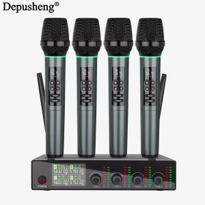 Depusheng | Hệ Thống Micro Không Dây Cầm Tay Chuyên Nghiệp Depusheng DE44 Dành Cho Karaoke Và Hội Nghị Phạm Vi Truyền Dẫn Xa.