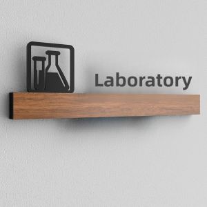 Creative 3D Hollow Door Nameplate Stickers Office Department Room Identification Signages Self Adhesive Lab Office Acrylic Plaques