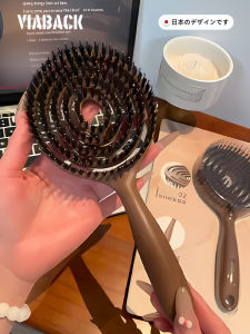 No- Tug Bristle Hair Comb Anti-Static Scalp Massage Tool Hollow out Design for Overall Hair Care And Styling Viaback Brand