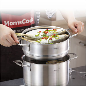 Momscook Steamer Pan Thickened 304 Stainless Steel Multi-use Pot Steamer Pot 22CM Kitchen Cooking Utensils Steam Grid