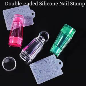 Lulaa | LINMADA Transparent Silicone Stamps French Manicure Stamps Nail Art Stamp Tools Nail Stamp Sets Suitable for Nail Decoration