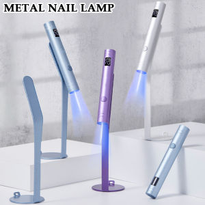Mini UV LED Nail Dryer Portable Uv Light Lamp for Gel Nail Polish With 360° Rotation Magnetic Holder Fast Drying Handheld Lamp