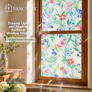 fancy fix | Rainbow Light-transmitting Privacy Glass Stickers Home Vintage Geometric Decorative Window Films