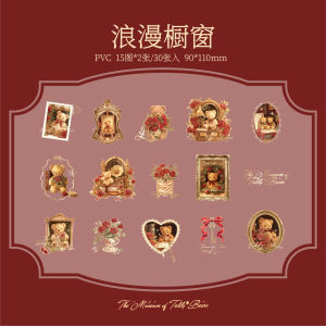 กระดาษติดตกแต่ง PVC ทองแดง ลายหมีโรแมนติก กระดาษติดตกแต่งโทรศัพท์มือถือ กระดาษติดตกแต่งแบบกันน้ำ กระดาษติดตกแต่งแบบอบสดใหม่