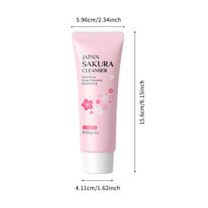 LAIKOU Japan Sakura Cleanser Deep Cleaning Remove Grease Moisturizing Facial Gentle Foaming Wash Hydrating Smooth Skin 100g