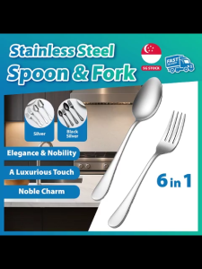 [SG STOCK] Stainless Steel Spoon & Fork Set | Durable Cutlery for Kitchen Dining Utensils