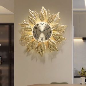 💥Dream Best🔥 Light Luxury Wall Clock High-class Atmospheric Clock Living Room Mute Clock Hanging Wall Creative Art Hanging Watch Decoration 58*60cm